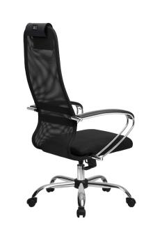 Кресло руководителя Метта SU-B-8 101/003 (SU-BK-8 CH) офисное, обивка: сетка/текстиль, цвет: черный
